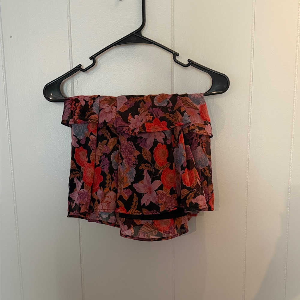 Torrid Floral Midi Skirt - Black and Pink